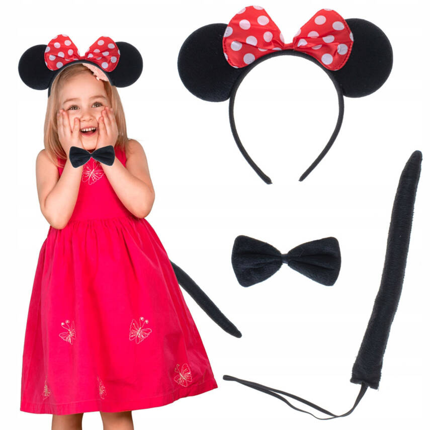 Minnie Mouse Taç Kuyruk Papyon Gösteri Seti - 1