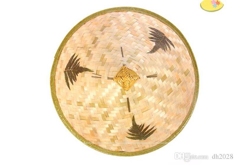 Naturel Renk Cambodia Kamboçyalı Vietnam Şapkası PVC Hasır - 4