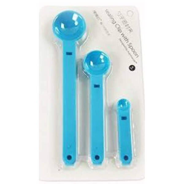 Ölçme Kaşıklı Poşet Klipsi 3'lü Paket - 3