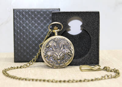 Özel Kutulu Dragonlu Antik Köstekli Saat