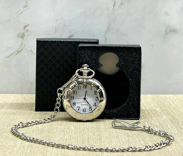 Özel Kutulu Gümüş Köstekli Saat - 1