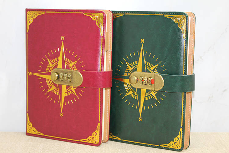 Özel Tasarım Şifreli Deri Defter - 1