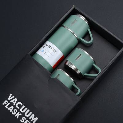 Paslanmaz Çelik Bardaklı Termos Seti 500 ML - 2