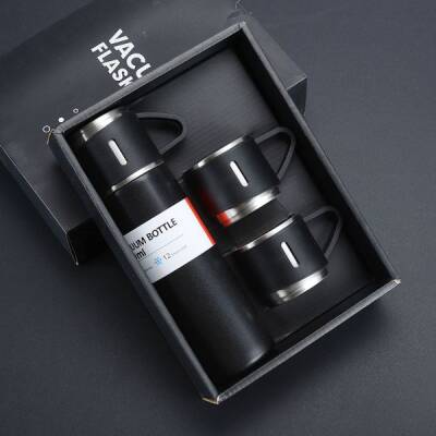 Paslanmaz Çelik Bardaklı Termos Seti 500 ML - 3