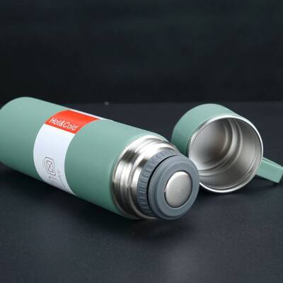 Paslanmaz Çelik Bardaklı Termos Seti 500 ML - 4