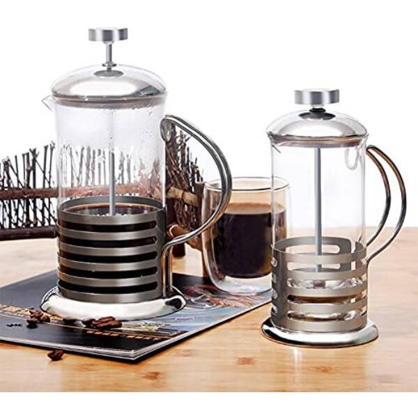 PASLANMAZ ÇELİK GÖVDELİ FRENCH PRESS KAHVE VE ÇAY DEMLEME APARATI - 1