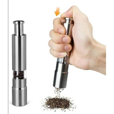 Paslanmaz Çelik Otomatik Basmalı Baharat Öğütücü - 5
