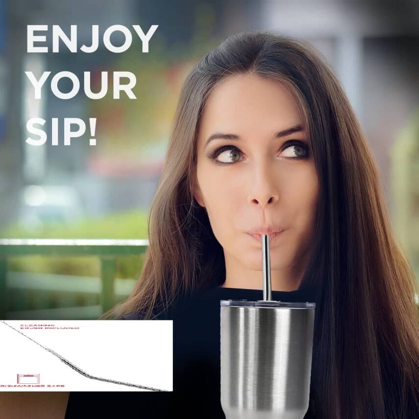 Paslanmaz Çelik Pipet Seti 5 Parça - 1