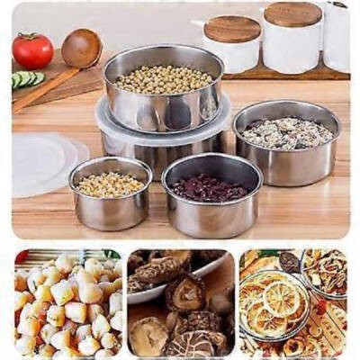 Paslanmaz Çelik Yemek Saklama Kabı Seti - 4