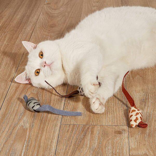 Peluş Fare Kedi Oyuncağı 3 Adet - 1