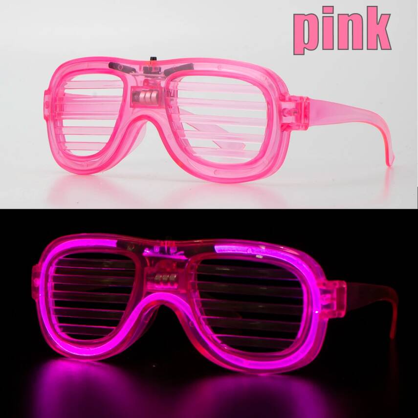 Pembe Led Işıklı Parti Gözlüğü - Neon 3 Modlu - 1