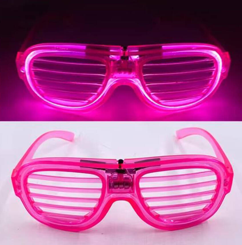 Pembe Led Işıklı Parti Gözlüğü - Neon 3 Modlu - 4