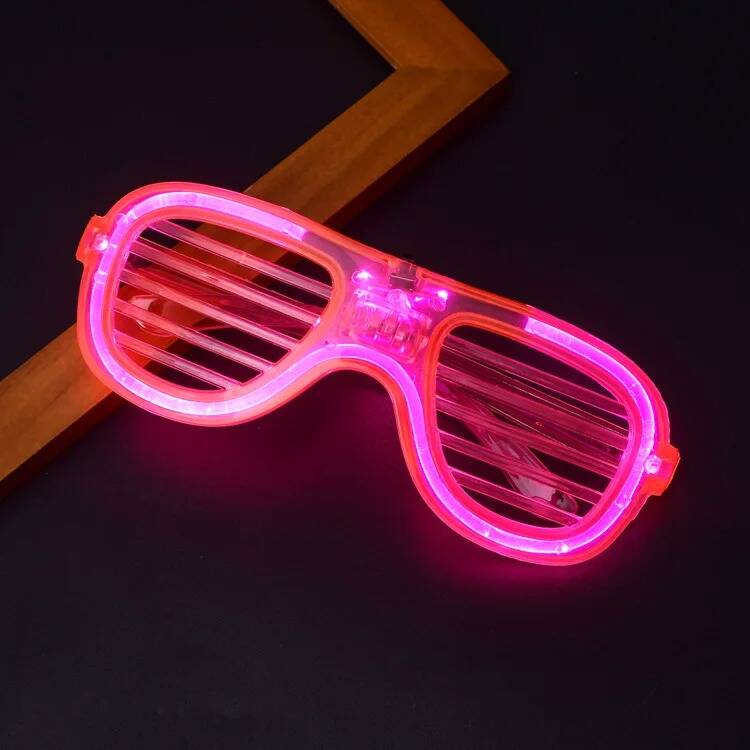 Pembe Led Işıklı Parti Gözlüğü - Neon 3 Modlu - 5