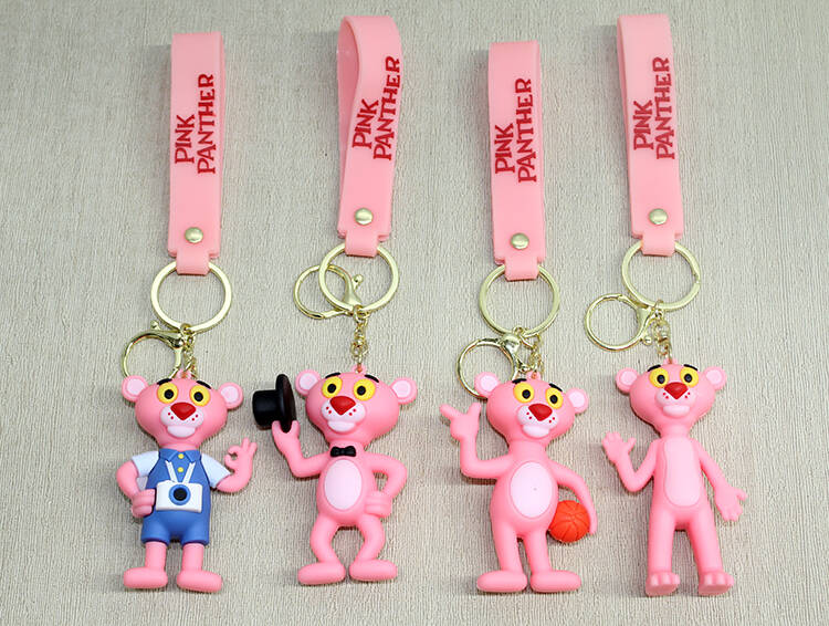 Pembe Panter Silikon Anahtarlık - 1