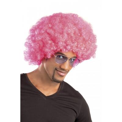 Pembe Renk Kıvırcık Afro Bonus Parti Peruğu - 2