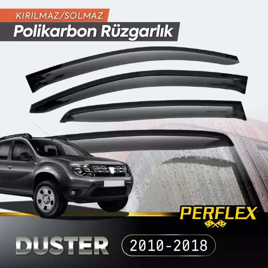 Perflex Cam Rüzgarlığı V2 Düz Dacia Duster (2010-2018) - 1