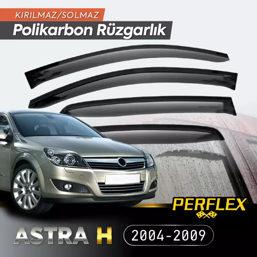 Perflex Polikarbon Kırılmaz Rüzgarlık V2 Mugen Opel Astra H 2004-2009 - 1
