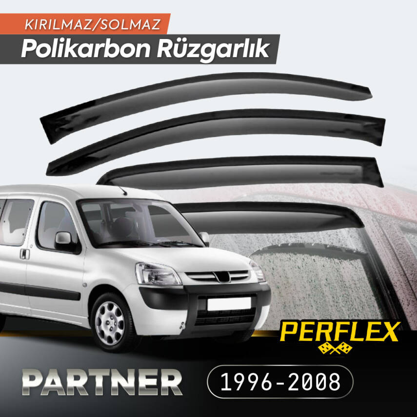 Peugeot Partner 1996-2008 Cam Rüzgarlığı V2 Mugen - 1