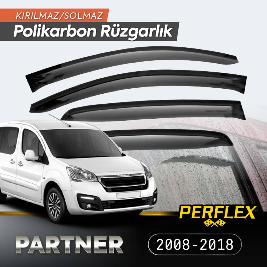 Peugeot Partner Tepee 2008-2018 Cam Rüzgarlığı V2 Düz - 1