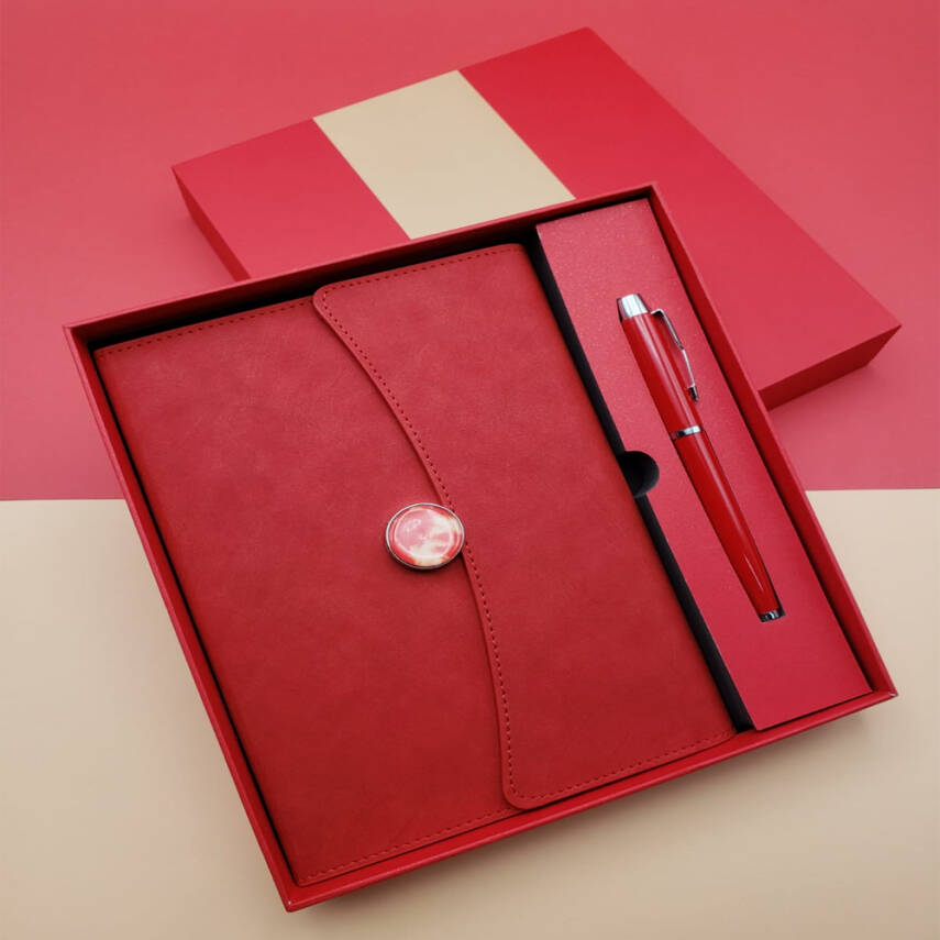 Promosyon Defter Kalem Seti Kırmızı Renk - 1