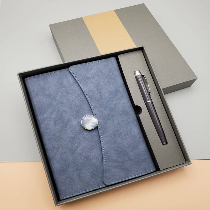 Promosyon Defter Kalem Seti Lacivert Renk - 1