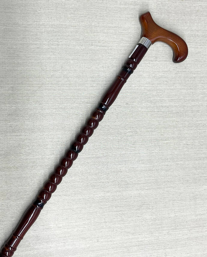 Rahat Tutuşlu Kahverengi Ahşap Baston - 1