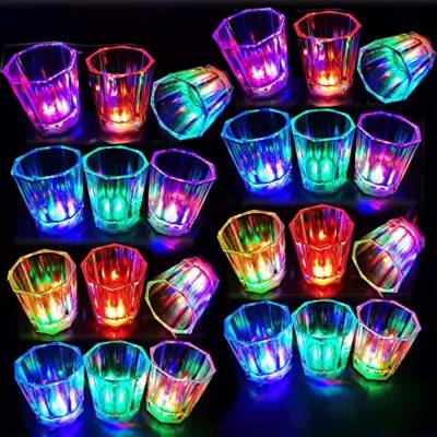 Renkli Led Parlayan Fiber Optik Glow Işıklı Bardak 1 Adet - 3