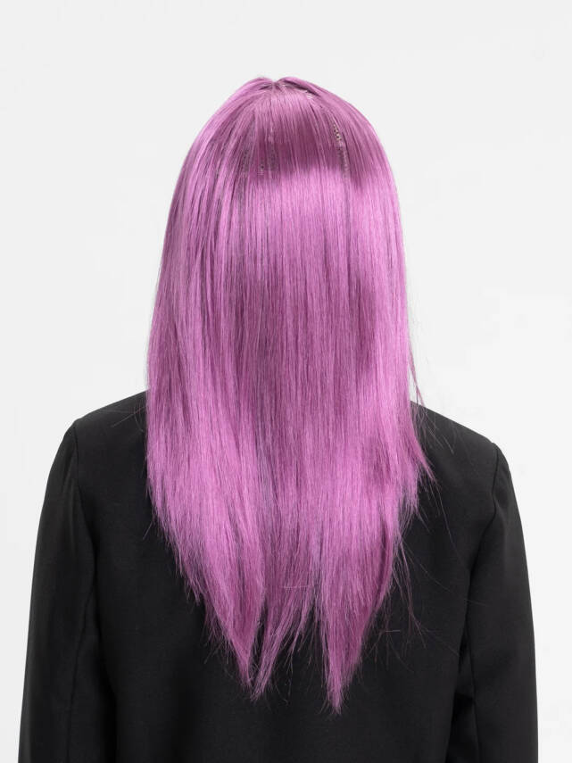 Rose Pembe Düz Kesim Peruk - 2