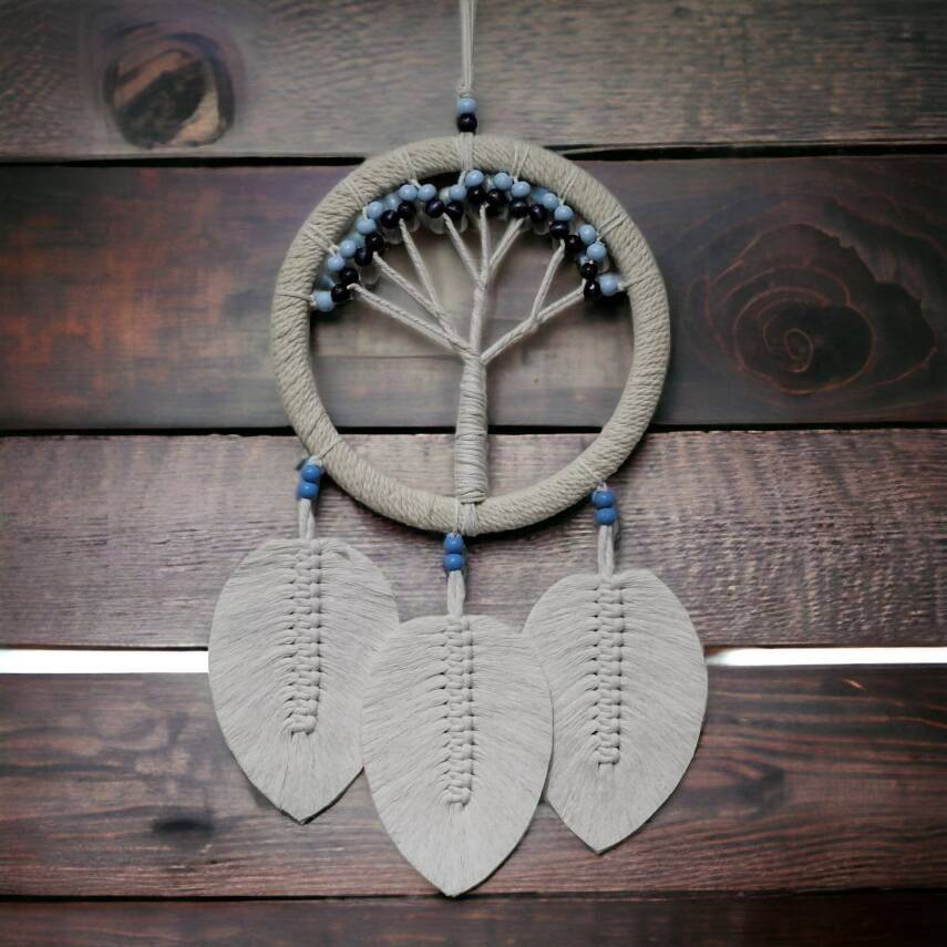Rüya Kovan Hayat Ağacı Dream Catcher Ekru - 1