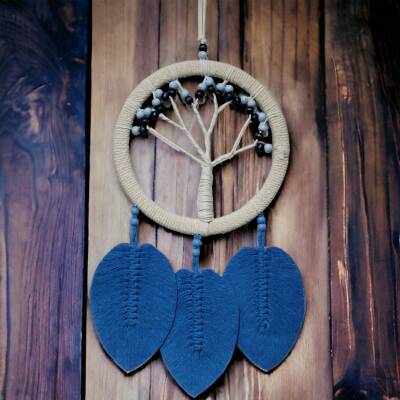 Rüya Kovan Hayat Ağacı Dream Catcher Mavi - 1