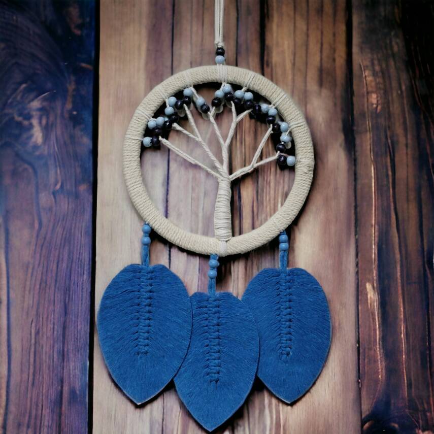 Rüya Kovan Hayat Ağacı Dream Catcher Mavi - 1