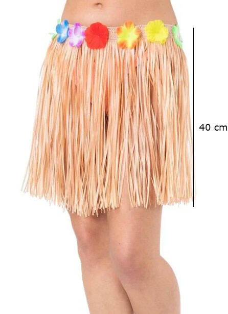 Saman Renk Püsküllü Hawaii Luau Hula Etek - 1