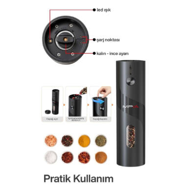 Şarjlı Baharat Öğütücü 100 ml - 3
