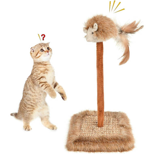 Sesli Oyuncaklı Kedi Tırmalama Tahtası - 1