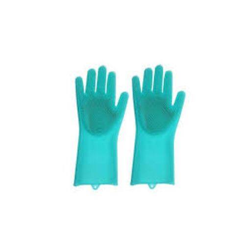 Sihirli Isıya Dayanıklı Silikon Çok Amaçlı Bulaşık Eldiven Fırçası Magic Gloves - 5