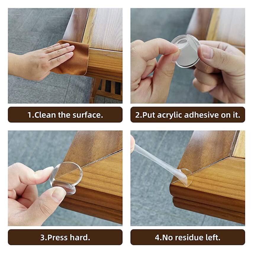 Silikon Şeffaf Masa Kenarı Köşe Koruması - 1