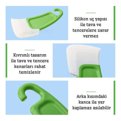 Silikon Uçlu Bulaşık Temizleme Kazıyıcı Spatula - 2