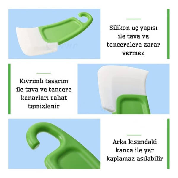 Silikon Uçlu Bulaşık Temizleme Kazıyıcı Spatula - 2