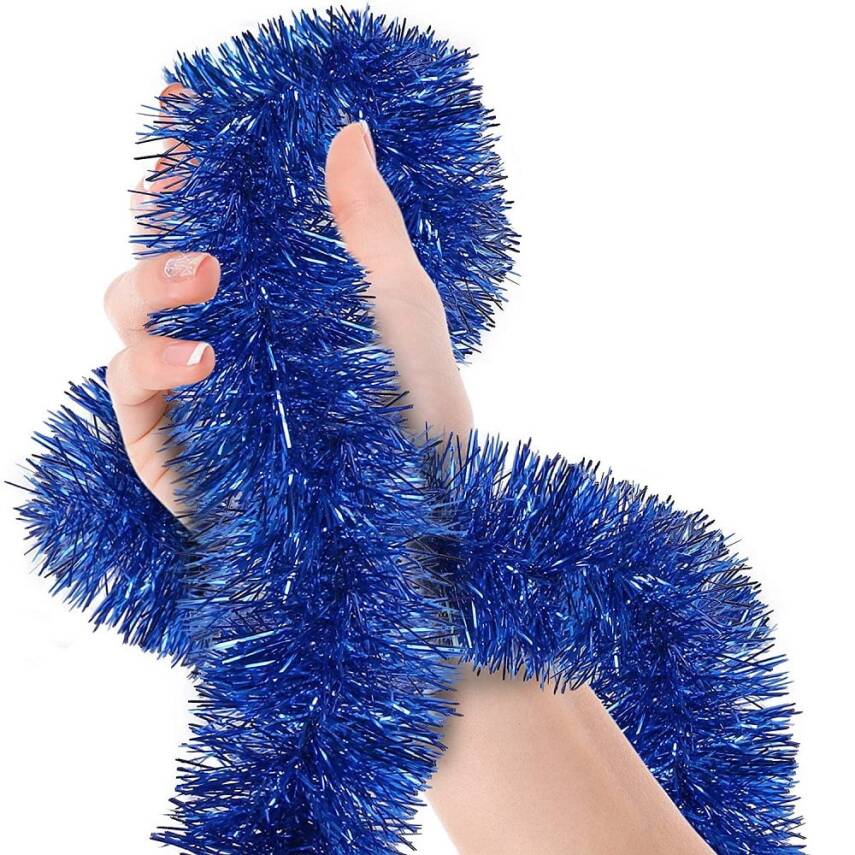 Simli Parti Süsü 2 Metre Mavi - 1