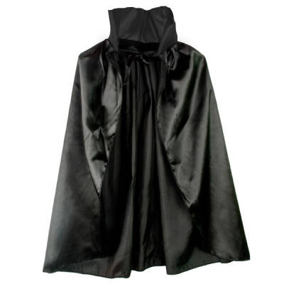 Siyah Renk Yakalı Halloween Pelerini 90 cm - 1