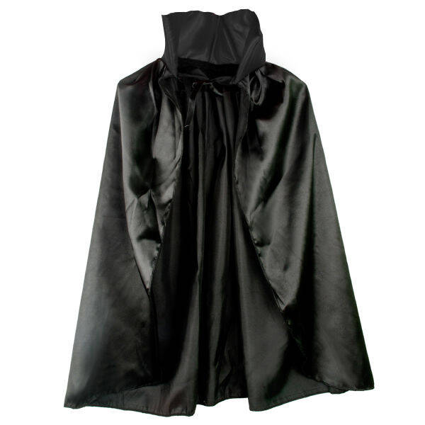 Siyah Renk Yakalı Halloween Pelerini 90 cm - 1