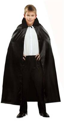 Siyah Renk Yakalı Halloween Pelerini 90 cm - 3
