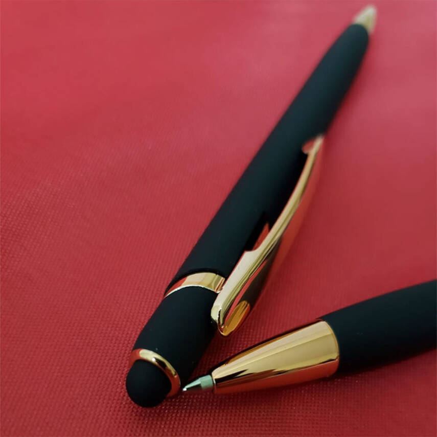 Siyah Tükenmez Rubber Kalem Touchpen - 2