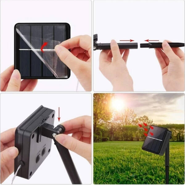 Solar 100 Ledli 12 Metre Bahçe Aydınlatma - 3