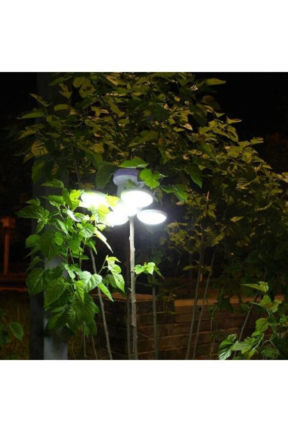 Solar Güneş Enerji Ve Usb Sarjlı 5 Kanatlı Bahçe Aydınlatma Led Askılı Pratik Kamp Lamba - 4