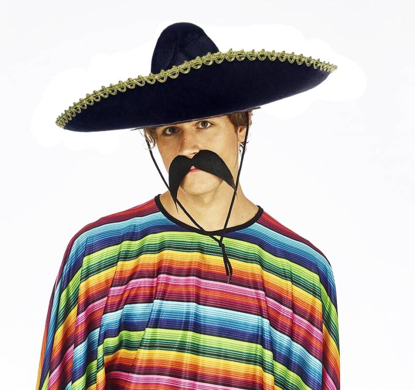 Sombrero Meksika Şapkası Altın Şeritli Yetişkin Boy - 1