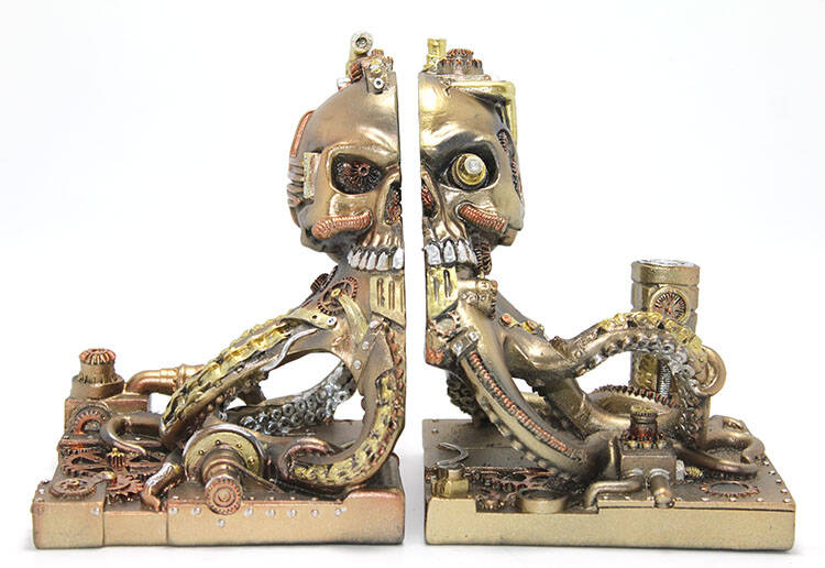 Steampunk Polyester Ahtapot Kitap Stoperi - 1