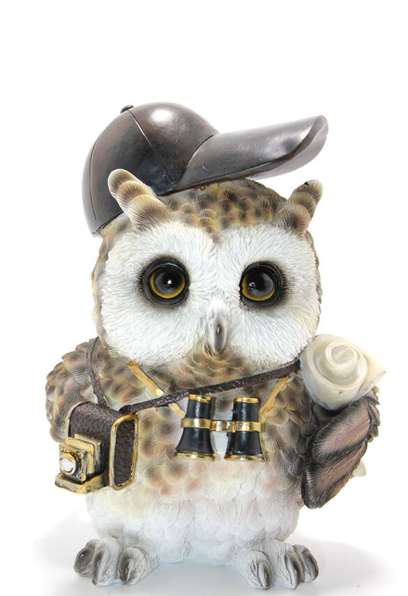 Steampunk Polyester Baykuş Figürü Model 2 - 1