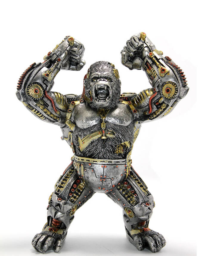 Steampunk Polyester Orangutan Figürü - 1