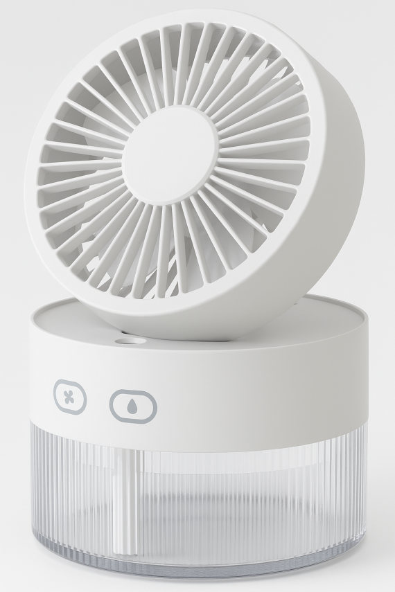 Su Spreyli Katlanır Başlıklı USB Mini Fan - 1